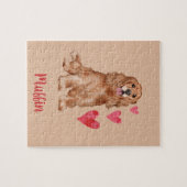 Cocker Spaniel  Huisdier naam Legpuzzel (Horizontaal)