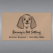 Cocker Spaniel | Huisdierenoppas | Dierenverzorgin Visitekaartje Magneet