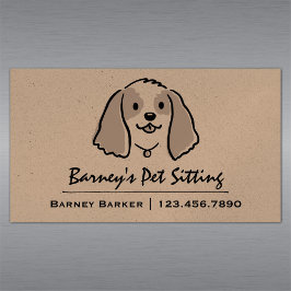 Cocker Spaniel | Huisdierenoppas | Dierenverzorgin Visitekaartje Magneet