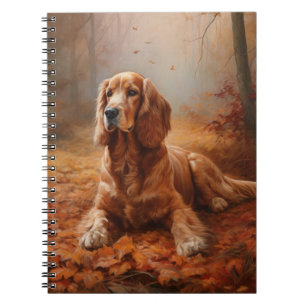 Cocker Spaniel in de herfst geïnspireerd door vall Notitieboek