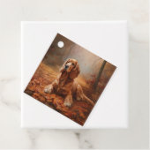 Cocker Spaniel in Herfstbladeren Herfst Inspire Bedankjes Labels (In situ)