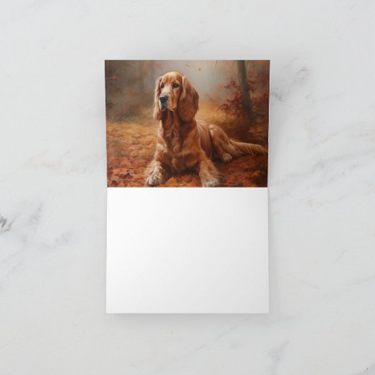 Cocker Spaniel in Herfstbladeren Herfst Inspire Kaart (Binnen)