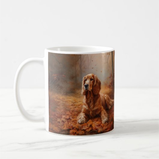 Cocker Spaniel in Herfstbladeren Herfst Inspire Koffiemok (Links)