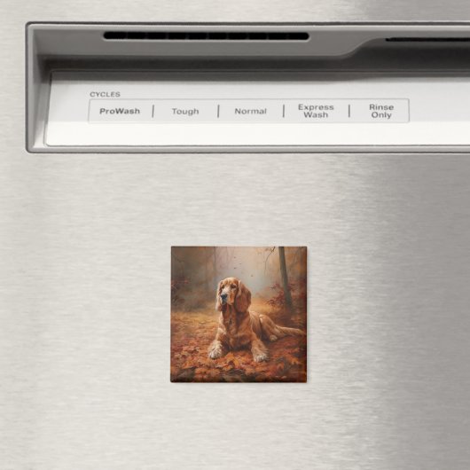 Cocker Spaniel in Herfstbladeren Herfst Inspire Magneet (Insitu (Vaatwasser))