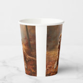 Cocker Spaniel in Herfstbladeren Herfst Inspire Papieren Bekers (Links)