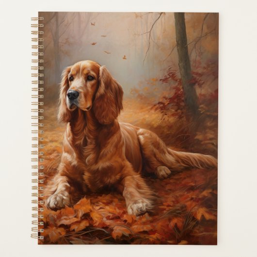 Cocker Spaniel in Herfstbladeren Herfst Inspire Planner (Voorkant)
