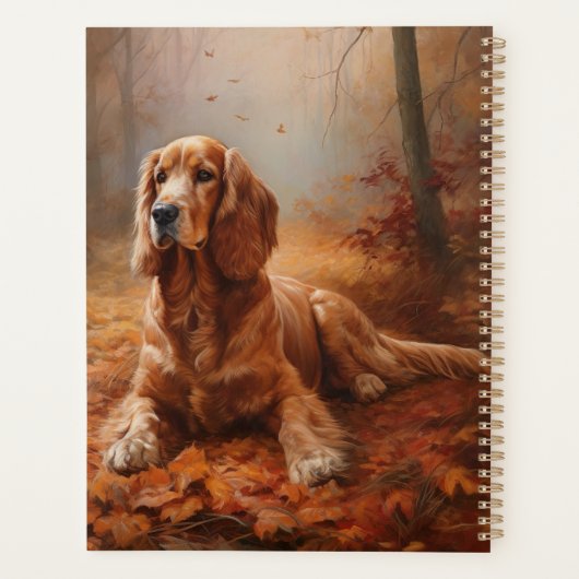 Cocker Spaniel in Herfstbladeren Herfst Inspire Planner (Achterkant)