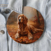 Cocker Spaniel in Herfstbladeren Herfst Inspire Ronde Button 6,0 Cm (In situ)