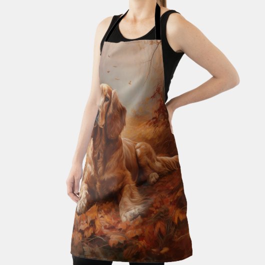 Cocker Spaniel in Herfstbladeren Herfst Inspire Schort (Insitu)