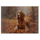 Cocker Spaniel in Herfstbladeren Herfst Inspire Snijplank (Voorkant)