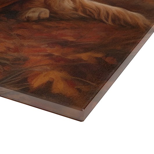 Cocker Spaniel in Herfstbladeren Herfst Inspire Snijplank (Hoek)