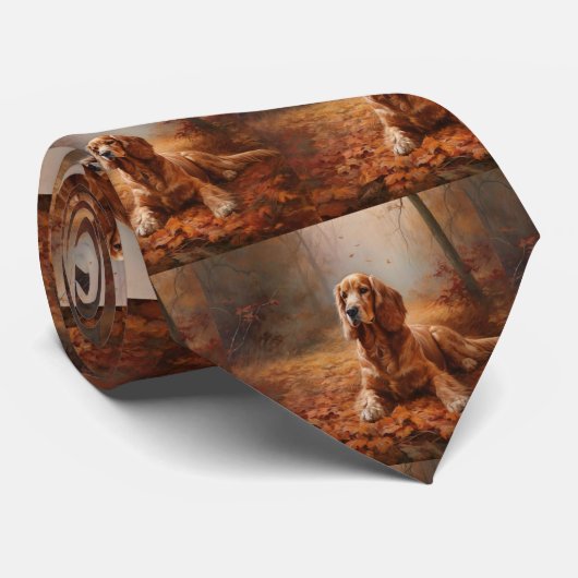 Cocker Spaniel in Herfstbladeren Herfst Inspire Stropdas (Opgerold)