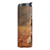 Cocker Spaniel in Herfstbladeren Herfst Inspire Thermosbeker (Gedraaid links)