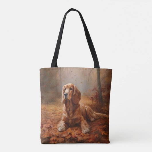 Cocker Spaniel in Herfstbladeren Herfst Inspire Tote Bag (Achterkant)