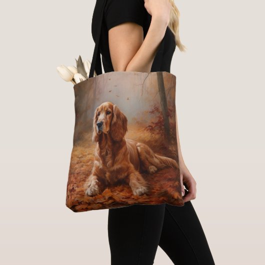 Cocker Spaniel in Herfstbladeren Herfst Inspire Tote Bag (Dichtbij)