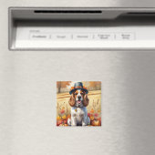 Cocker Spaniel in herfstbladeren Thanksgiving Kuns Magneet (Insitu (Vaatwasser))