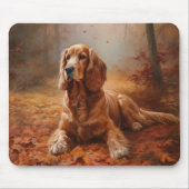 Cocker Spaniel in herfstbladeren val inspireert Muismat (Voorkant)