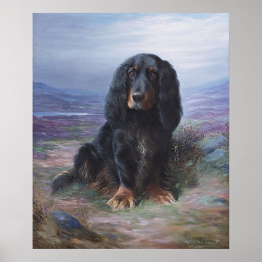 Cocker Spaniel in Highlands door Lilian Cheviot Poster (Voorkant)