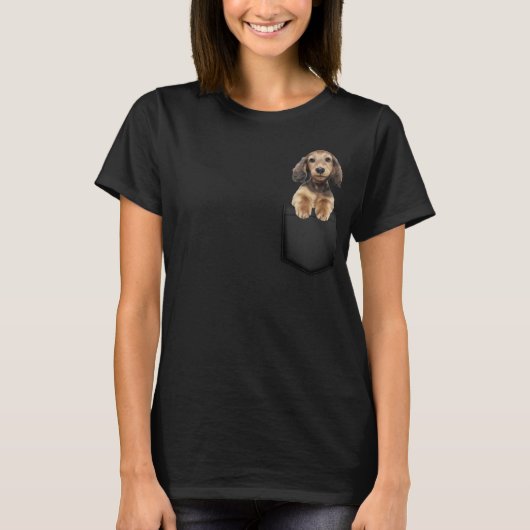Cocker Spaniel in Pocket, Grappige Cocker Spaniel T-shirt (Voorkant)