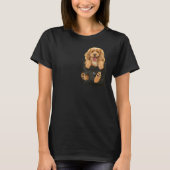 Cocker Spaniel in Pocket Puppy Dog T-Shirt Gifts (Voorkant)