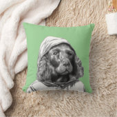 Cocker Spaniel in regenjas (Moegi) Kussen (Deken)