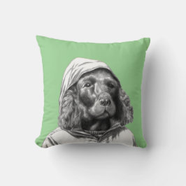 Cocker Spaniel in regenjas (Moegi) Kussen