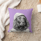 Cocker Spaniel in regenjas (Sumire) Kussen (Deken)