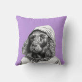 Cocker Spaniel in regenjas (Sumire) Kussen (Achterkant)