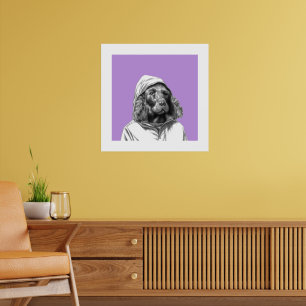 Cocker Spaniel in regenjas (Sumire) Poster