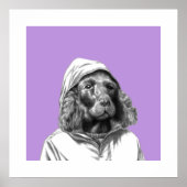 Cocker Spaniel in regenjas (Sumire) Poster (Voorkant)
