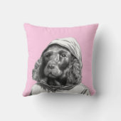 Cocker Spaniel in regenjas (Ume) Kussen (Achterkant)