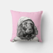 Cocker Spaniel in regenjas (Ume) Kussen (Voorkant)