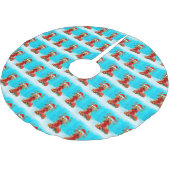 Cocker Spaniel in sneeuw met kerstcadeaus Kerstboom Rok (Gekanteld)