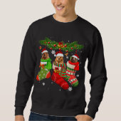 Cocker Spaniel in Sock Xmas renDER Santa Dog Trui (Voorkant)