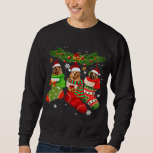 Cocker Spaniel in Sock Xmas renDER Santa Dog Trui