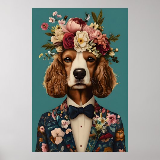 Cocker Spaniel In Suit Poster, Cocker Spaniel Poster (Voorkant)