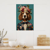 Cocker Spaniel In Suit Poster, Cocker Spaniel Poster (Keuken)