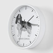 Cocker Spaniel in zwart en wit & aangepaste tekst (Hoek)