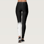 Cocker Spaniel in zwart en wit & aangepaste tekst Leggings (Achterkant)