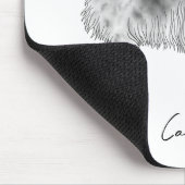 Cocker Spaniel in zwart en wit & aangepaste tekst Muismat (Hoek)