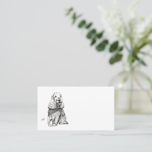 COCKER SPANIEL INGLÉS VISITEKAARTJE (Staand voorkant)