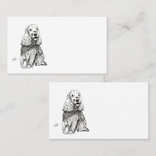 COCKER SPANIEL INGLÉS VISITEKAARTJE (Voorkant / Achterkant)