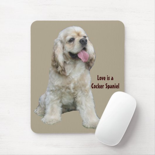 Cocker Spaniel Irresistible Mousepad Muismat (Met muis)