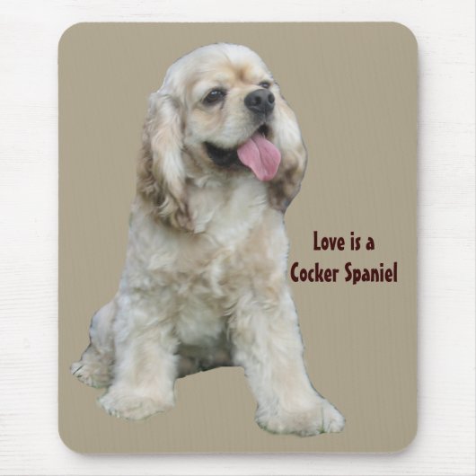 Cocker Spaniel Irresistible Mousepad Muismat (Voorkant)