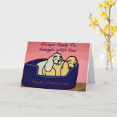 Cocker Spaniel Jubileum Kaart (Gele Bloem)