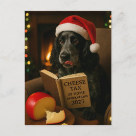 Cocker spaniel 'Kaasbelasting' kerstkaart Briefkaart