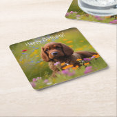 Cocker Spaniel Kartonnen Onderzetters (Schuin)