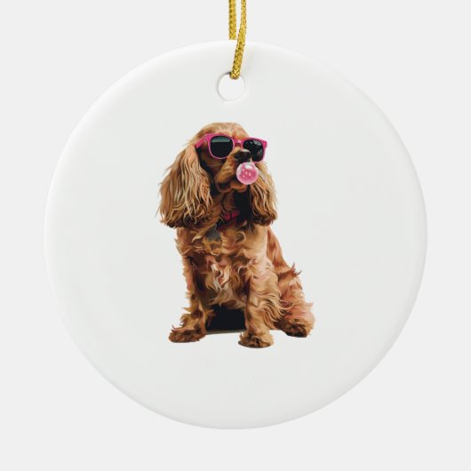 Cocker Spaniel Keramisch Ornament (Voorkant)