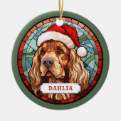 Cocker Spaniel Keramische Cirkel Ornament (Voorkant)