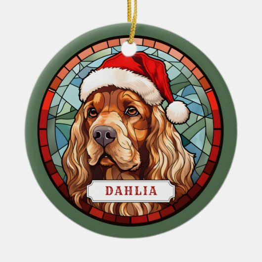 Cocker Spaniel Keramische Cirkel Ornament (Voorkant)